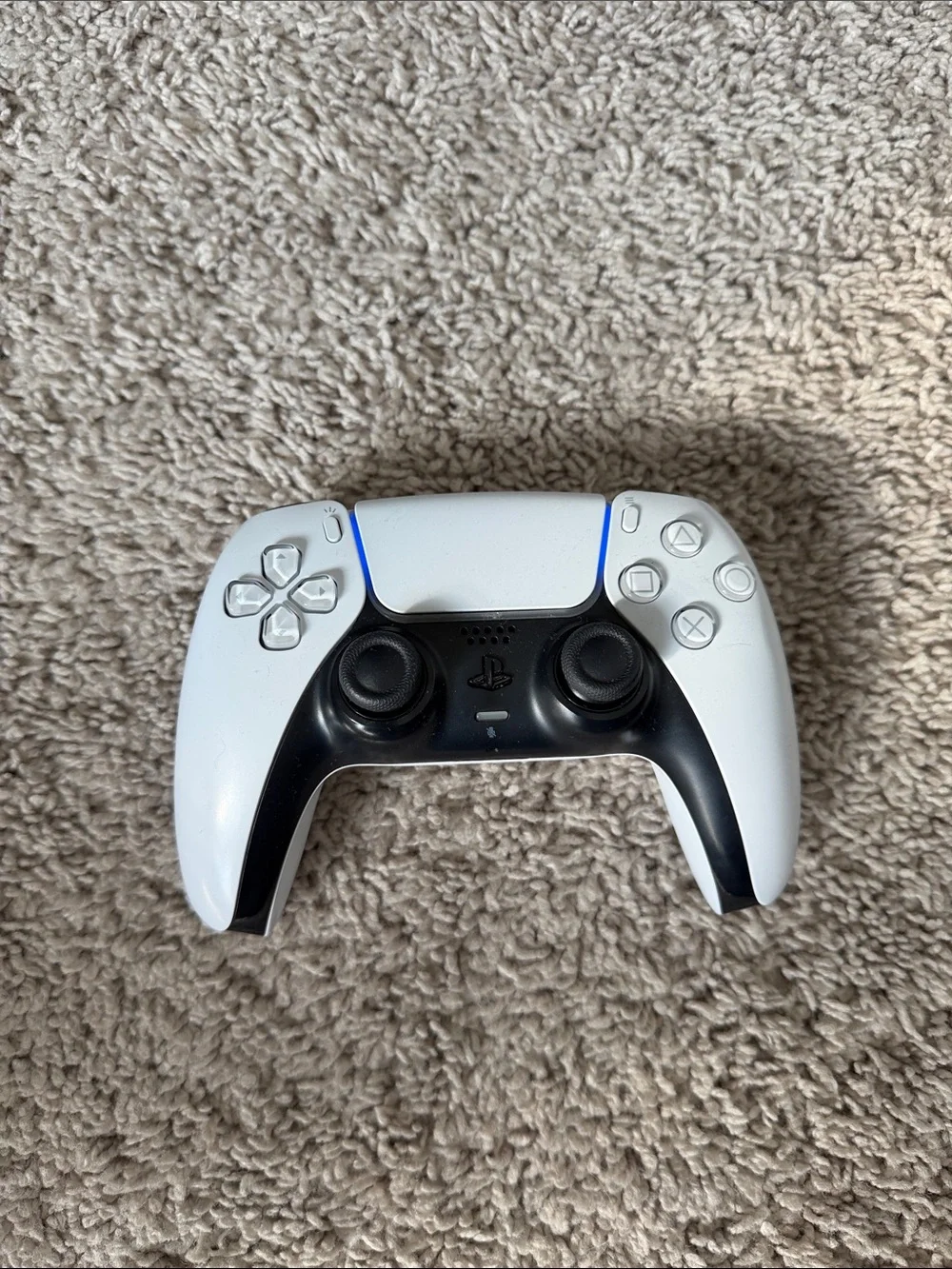 PS5 Sony DualSense Wireless Controller - White and Black with Blue Accent